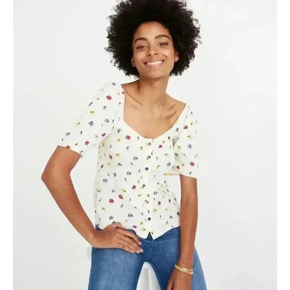 Madewell Tops - Madewell Seamed Button Down Shirt Confetti Floral Woman’s Size Medium